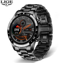 Relógios inteligentes masculinos novos LIGE 2021 ligar relógio IP67 impermeável esportes fitness relógio para Android IOS Smartwatch 2021 + caixa